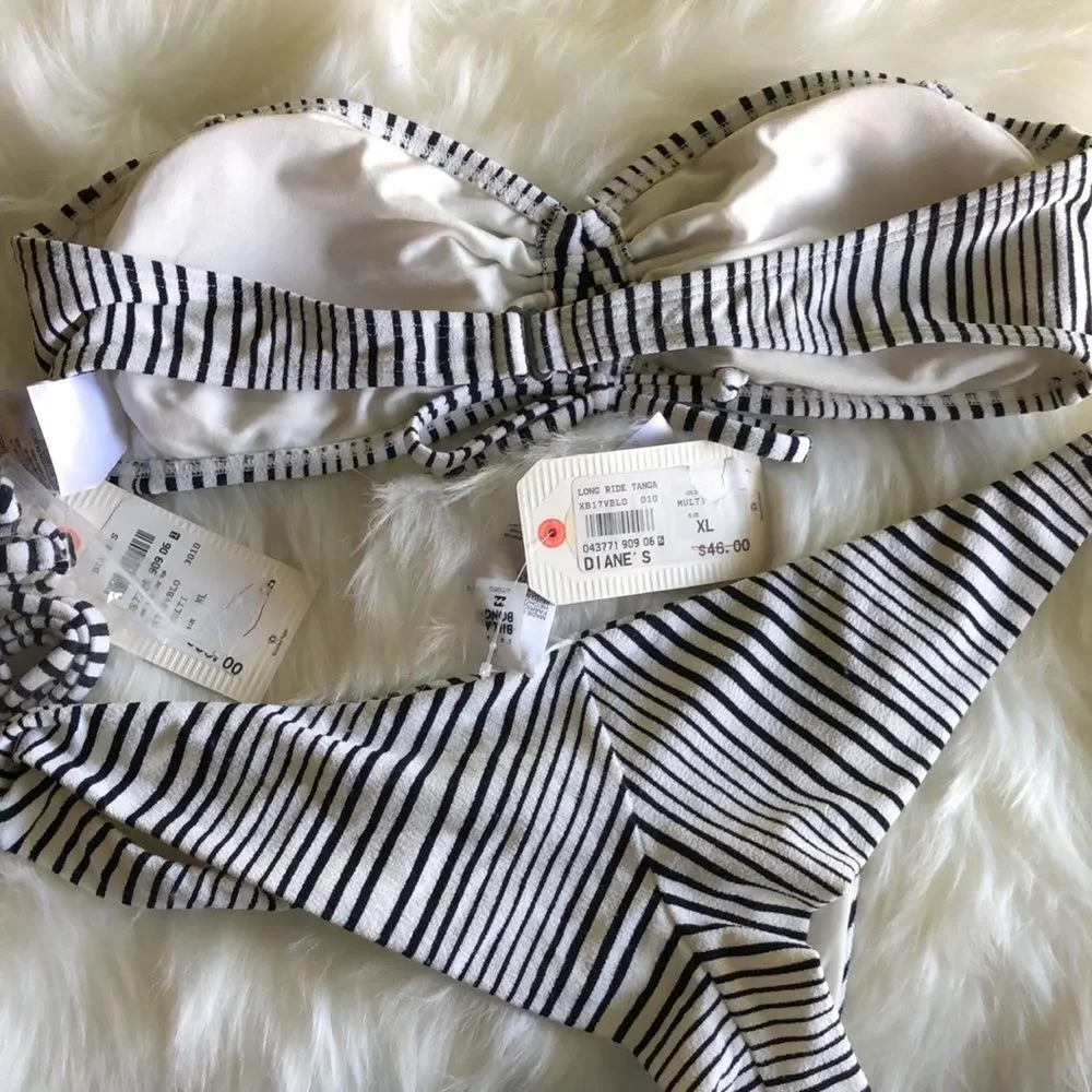 BILLABONG LONG RIDE TUBE TOP AND TANGA BOTTOM- SZ WOMENS XL 2 PIECE BIKINI